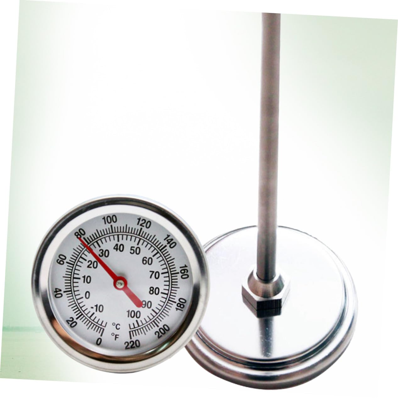 HANABASS Premium Stainless Steel Soil Thermometer with Long Probe Accurate Compost Temperature Detector for Indoor and Outdoor Gardening Dual Celsius and Fahrenheit Measurement image number 2