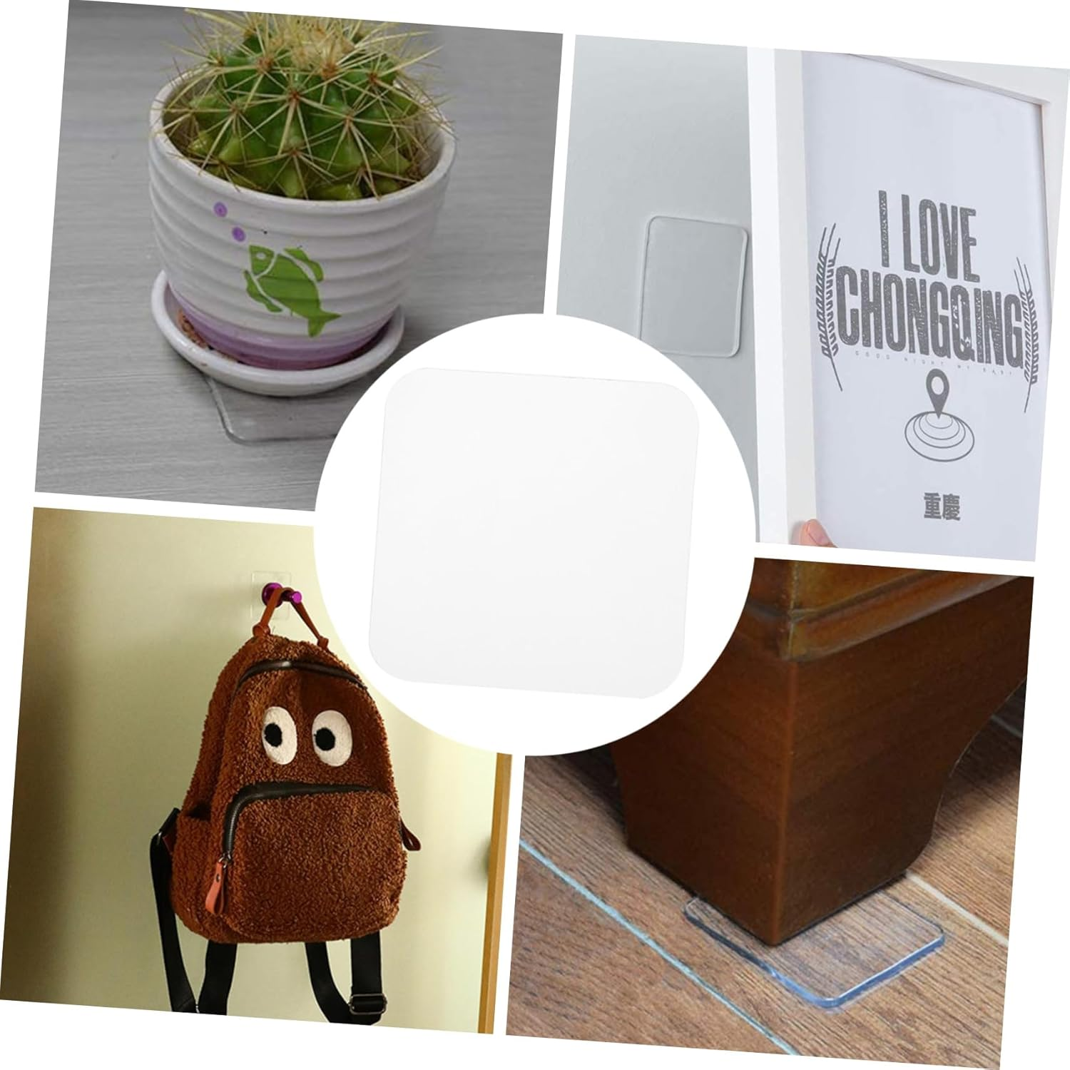 MAGICLULU 20Pcs Heavy Duty Double Sided Adhesive Tape Pads No Trace for Tiles Car Home Office image number 2