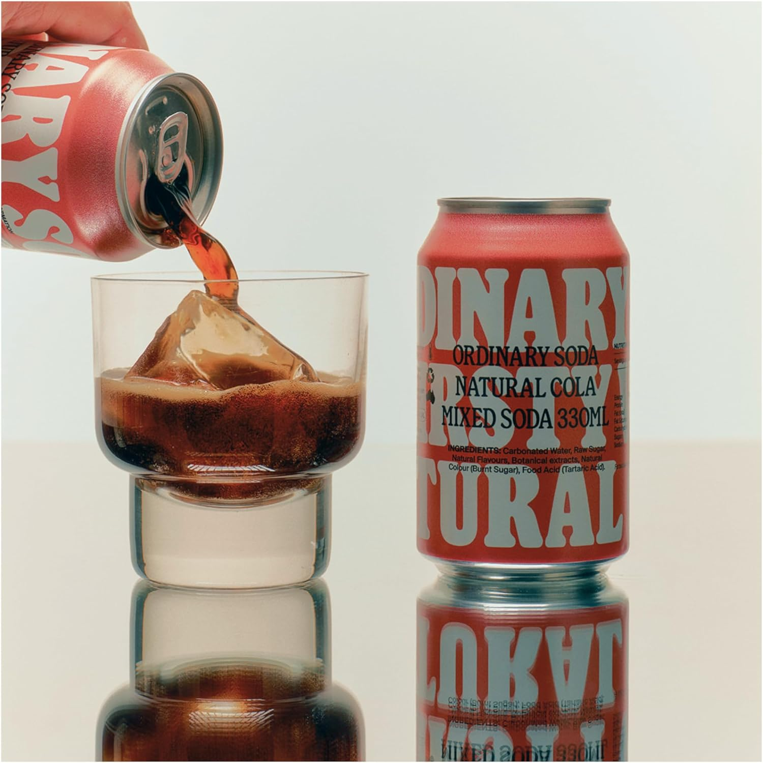 Ordinary Soda Natural Lo-Cal Soft Drink 12X330Ml &ndash; Australian-Made Sparkling Soft Drink, Natural Flavours, Botanical Extracts. Less than 2G of Sugar per 100Ml Serving Size 12 Cans Bold & Smoky Cola image number 3