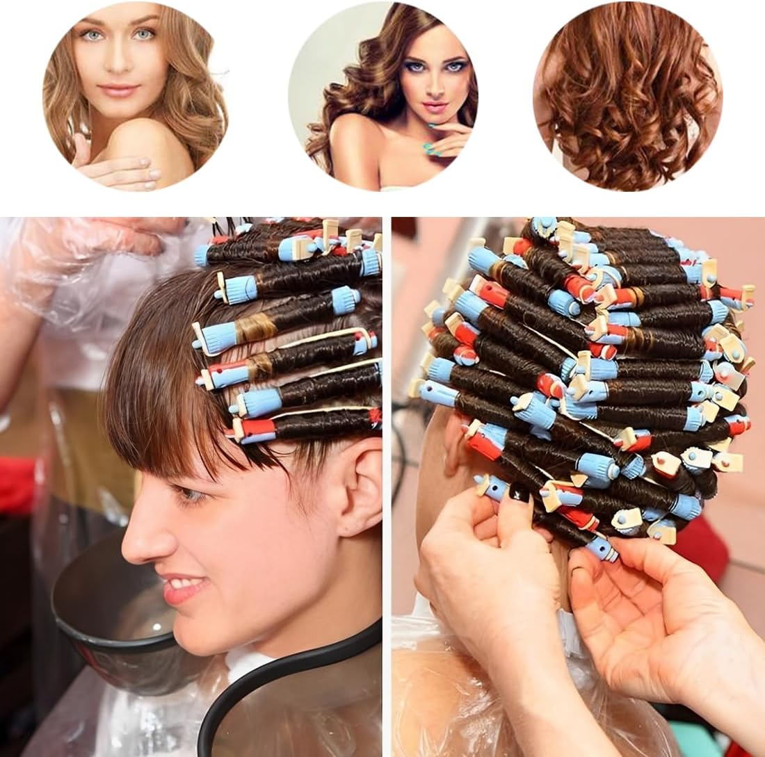 UEAVOID Pack of 50 Perm Winder Rubber Perm Rods Set Hairdressing Tool DIY for Women Girls, Appropriate Thickness, Good Hand Feel, Good Elasticity image number 2