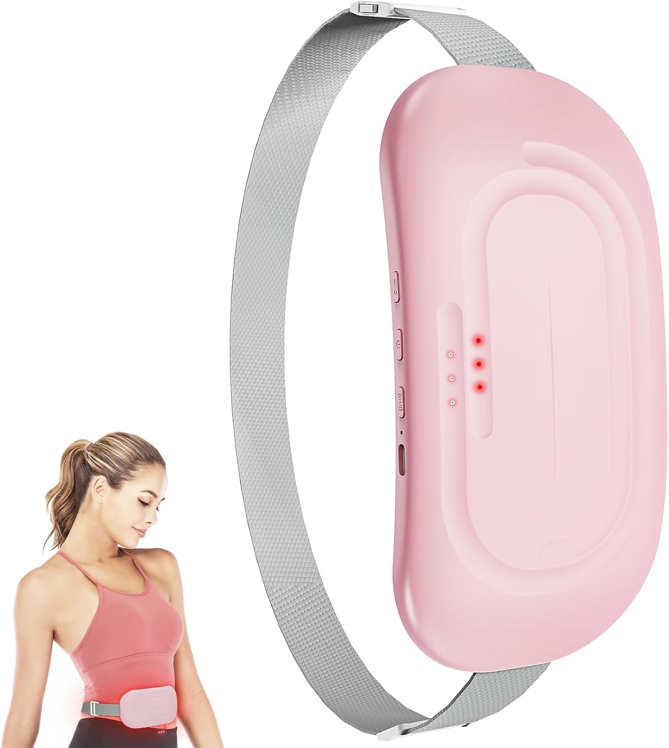 Heating Pads for Cramps, Portable Cordless Menstrual Heating Pad for Period Pain Relief, Back or Belly Fast Heating Pad with 3 Heat Levels and 3 Vibrations Modes for Girls Women image number 5