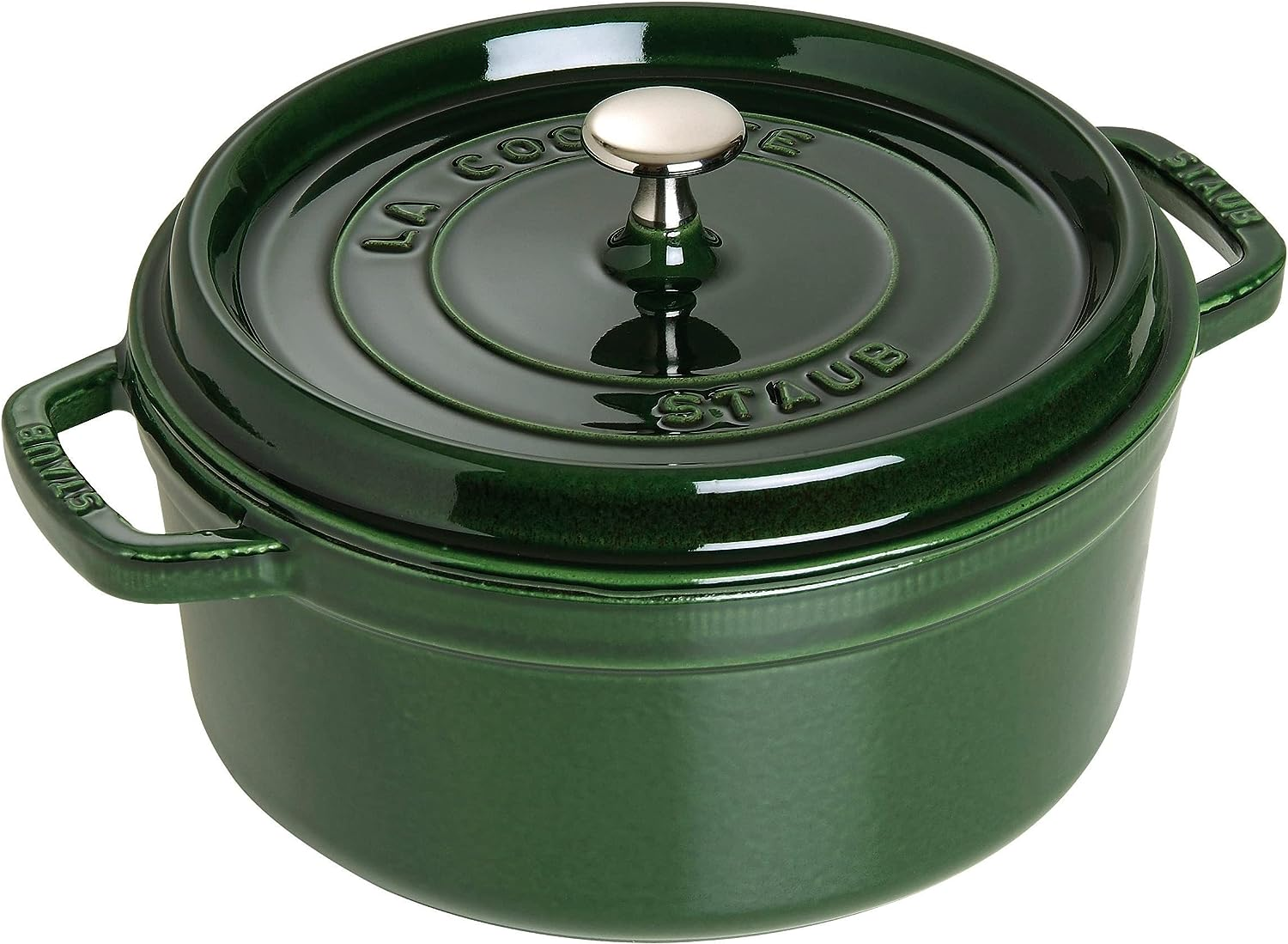 Staub round Cocotte, 26 Cm, Basil Green