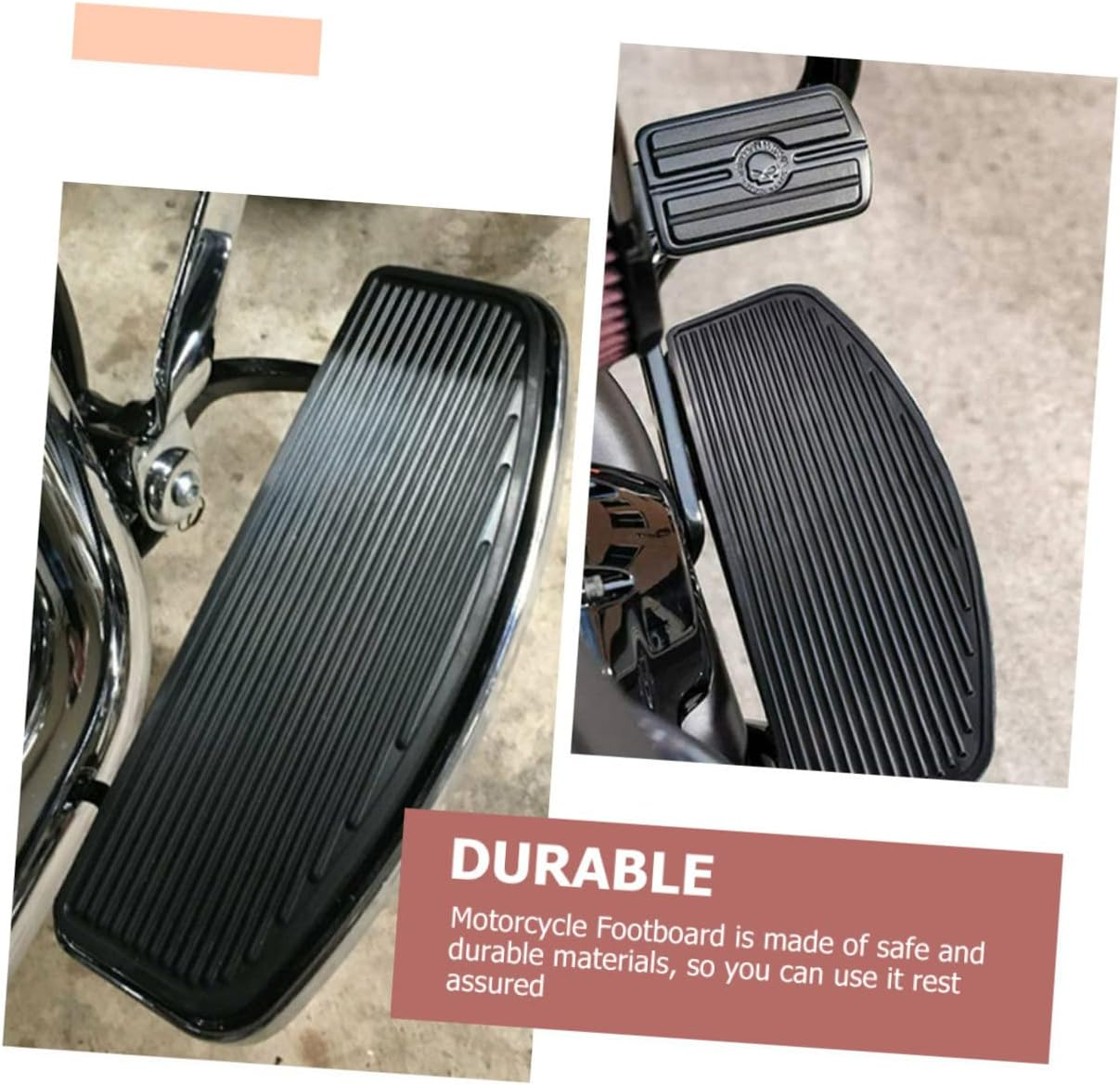 SOESFOUFU Motorcycle Rear Foot Pegs Pad Sturdy Footboard Wide Foot Tread for Motorbike Accessories image number 3
