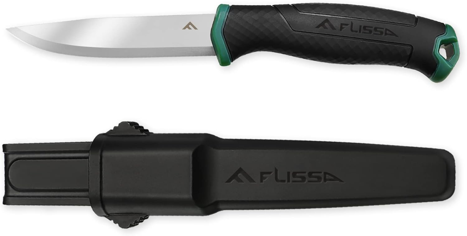 FLISSA Bushcraft Knife, Fixed Blade Knife with Nylon Sheath, Stainless Steel Blade, Ideal for Camping, Backpacking, Fishing, Hiking 4 Inch image number 5