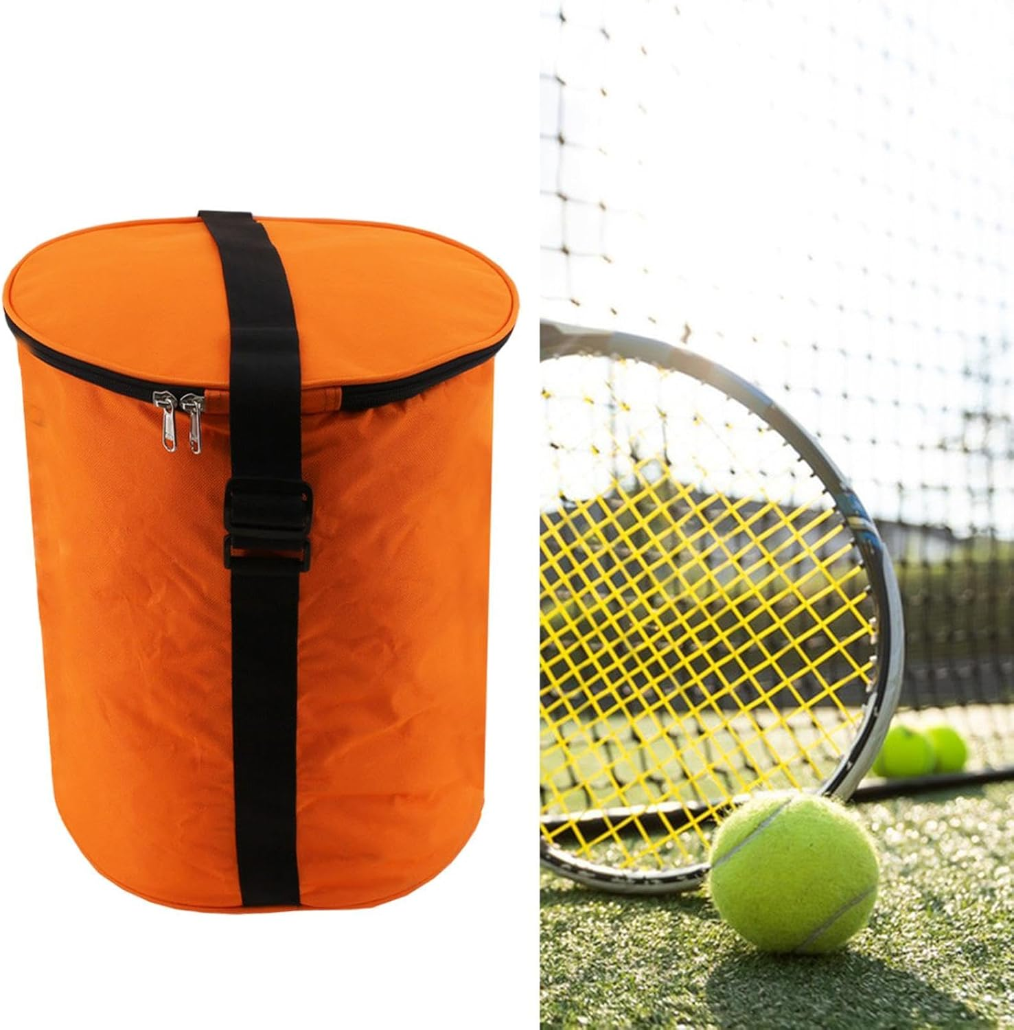 Oshhni Tennis Ball Bag, Sports Bucket Handbag, Tennis Training, Women Men Accessories, Badminton Balls Bag Tennis Bucket Handbag image number 2