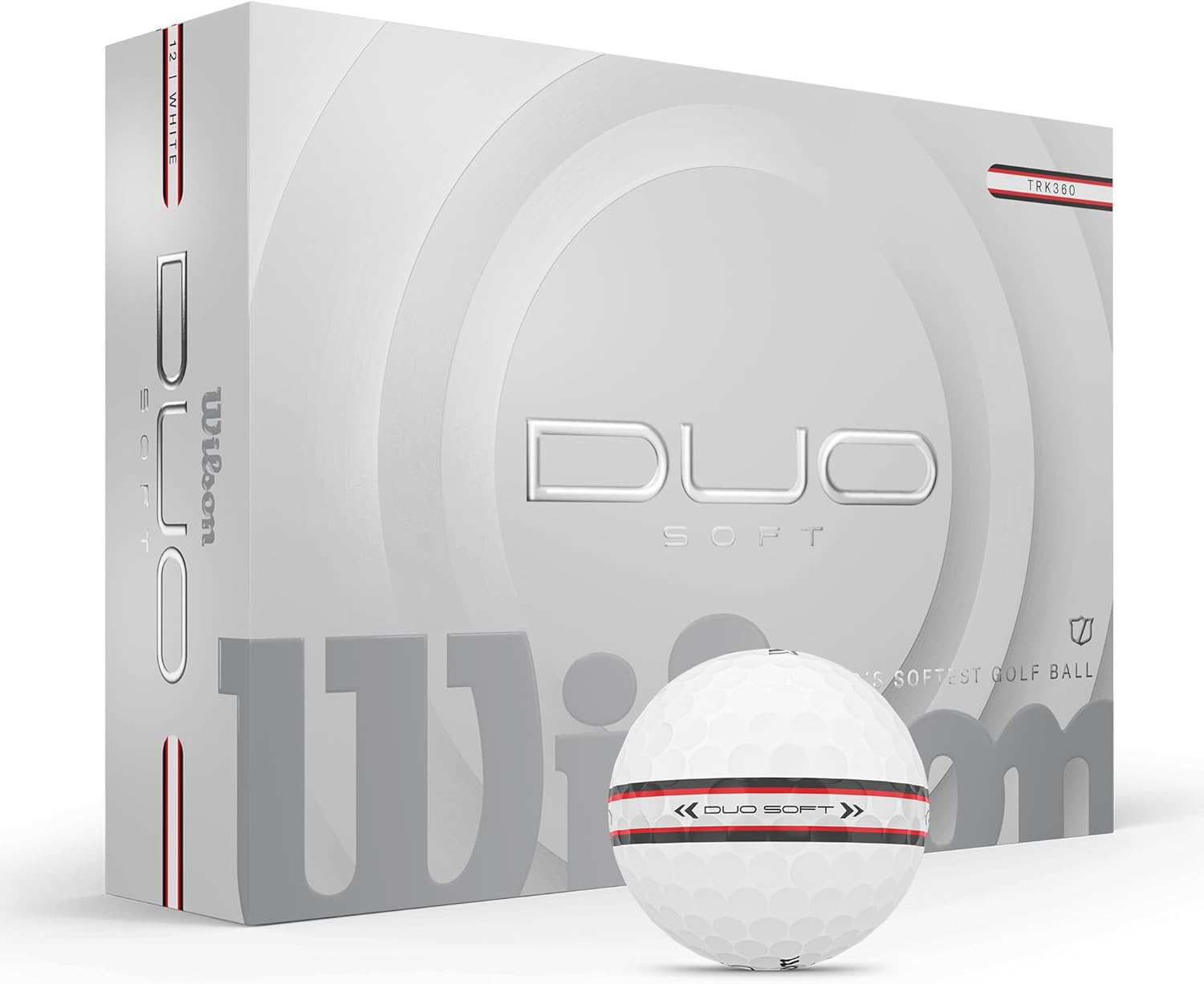 Wilson 2025 Duo Soft Golf Balls - White, 12 Balls image number 1