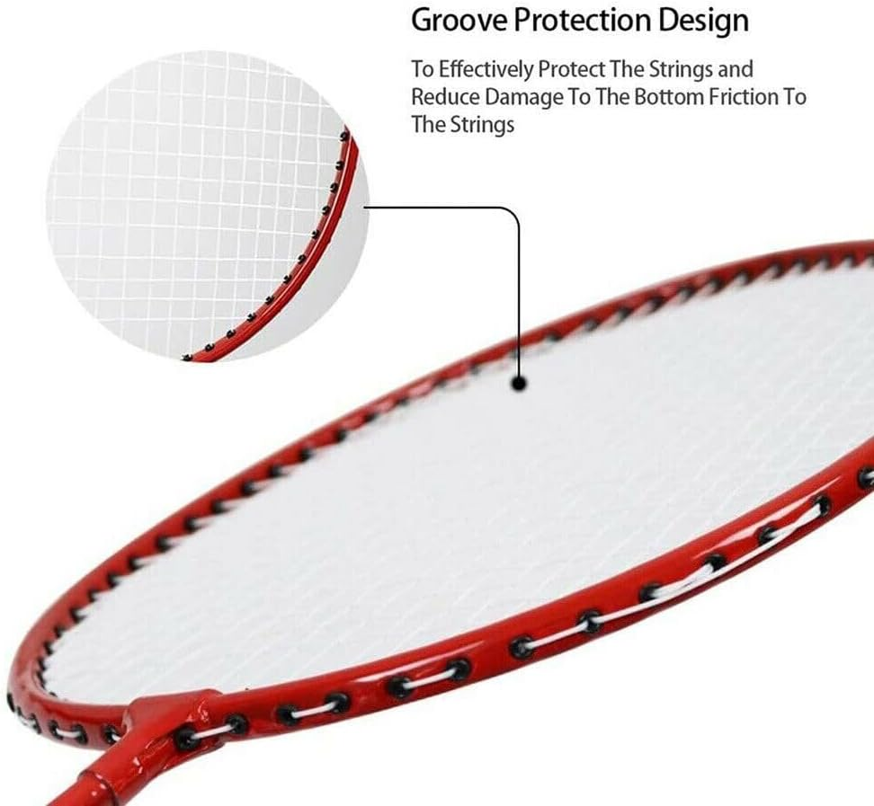 Professional Badminton Racquet Set 4 Player Racket Shuttlecock Net Bag image number 2