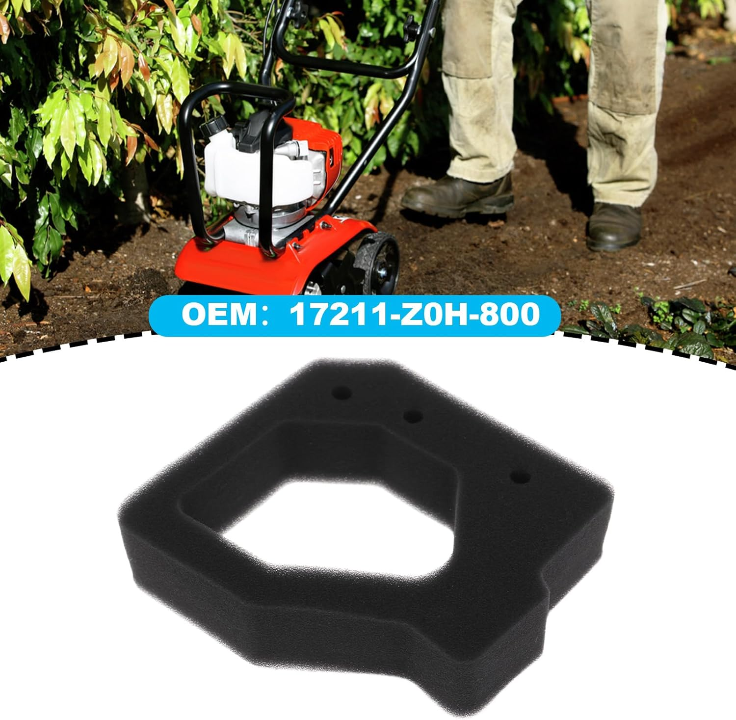 Create Idea 2Pcs Engine Air Filter Replacement 17211-Z0H-800 Compatible with Honda FG110 Tiller GX25 Engine image number 5