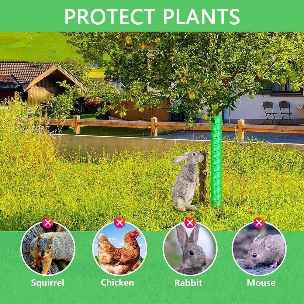 6 Pcs Tree Trunk Protectors &ndash; 2 Sizes Plastic Spiral Tree Guards Wraps, Bark Protector Tubes for Saplings, Shield Trees from Deer, Rabbits, Cats, Rodents, Mowers & Trimmers image number 5