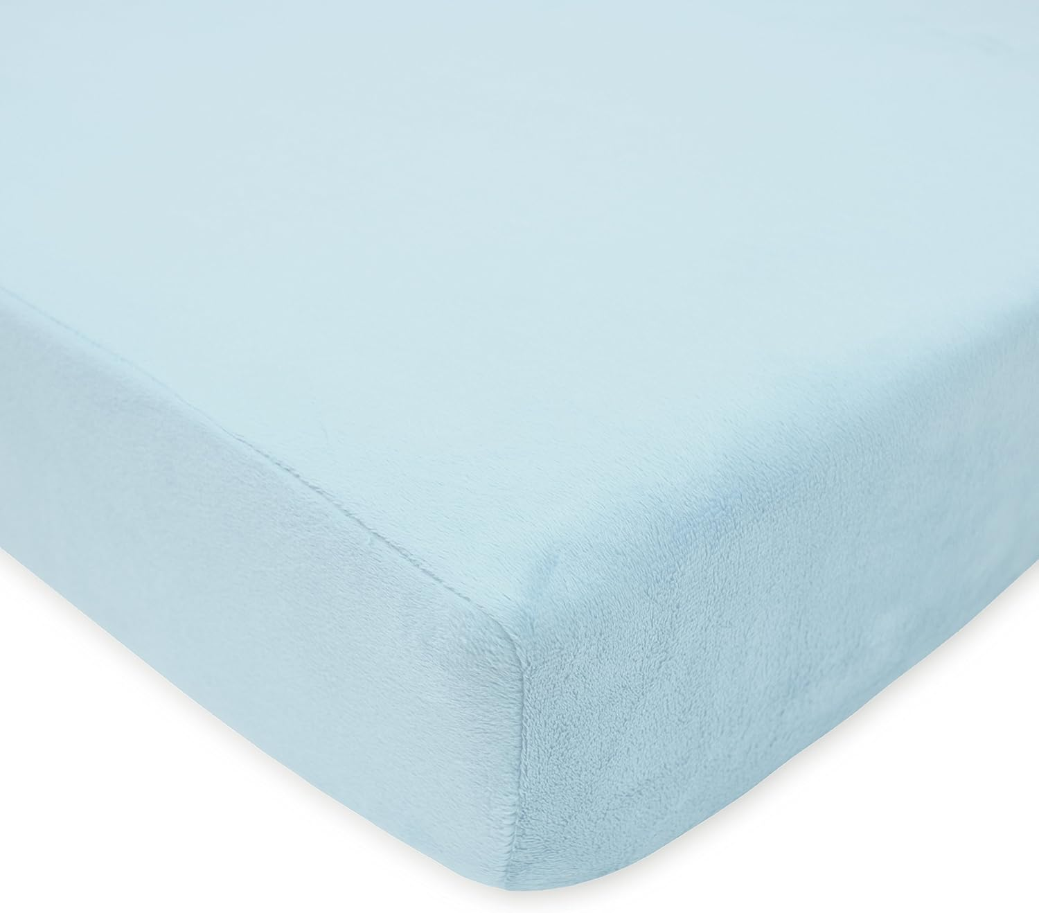 TL Care Heavenly Soft Chenille Crib Sheet, Navy, 28" X 52"