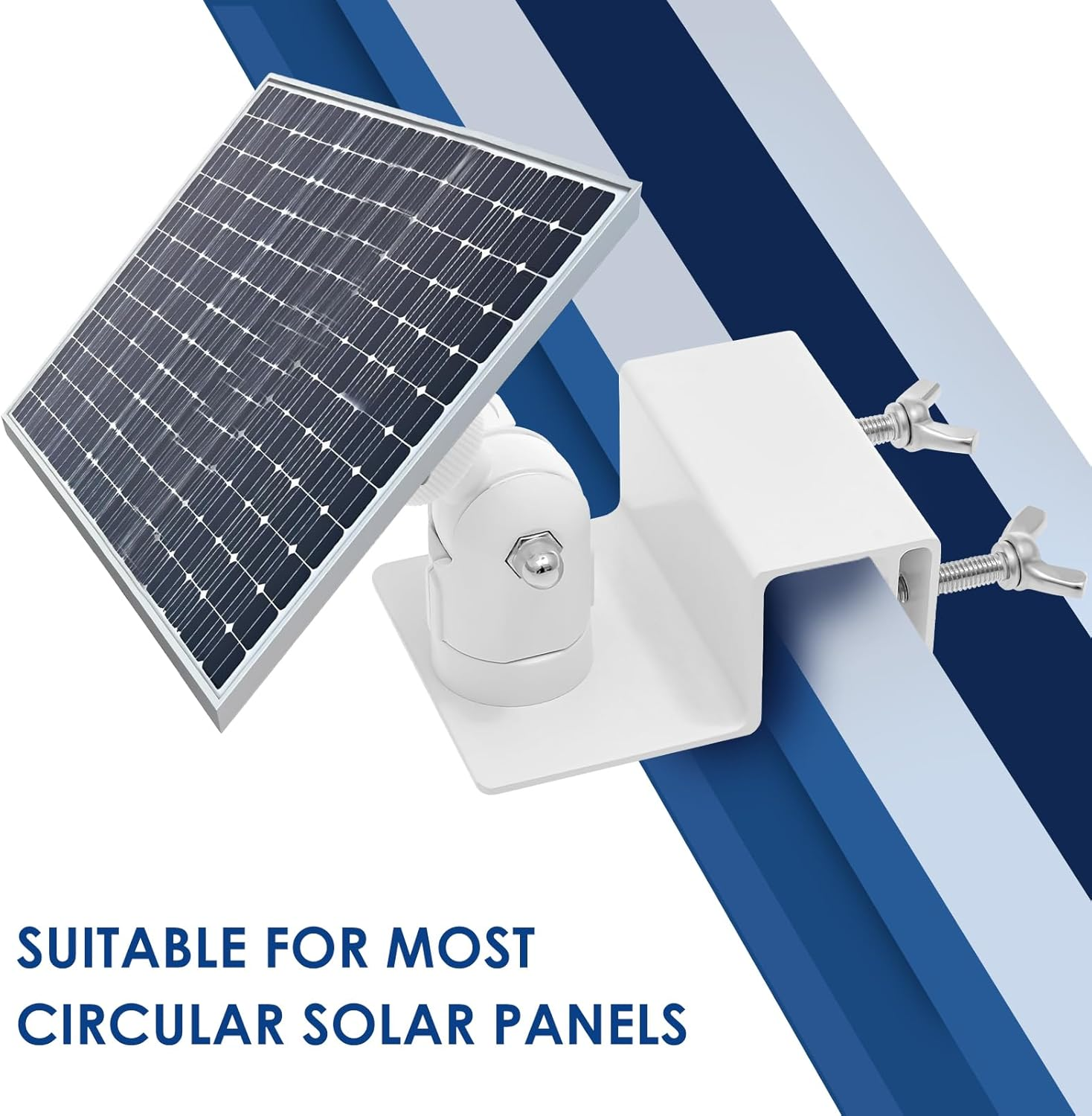 2Pcs Aluminum Adjustable Solar Panel Gutter Mount 360&deg; Rotating Universal Solar Panel Gutter Bracket Weatherproof for Indoor Outdoor image number 5