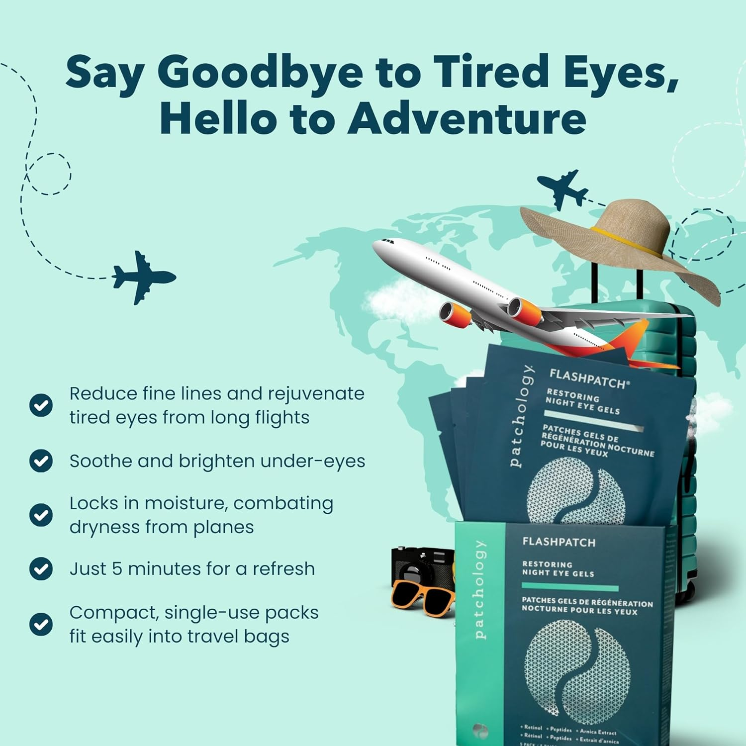 Flashpatch Restoring Night Eye Gels by Patchology for Unisex - 5 Pair Patches image number 4