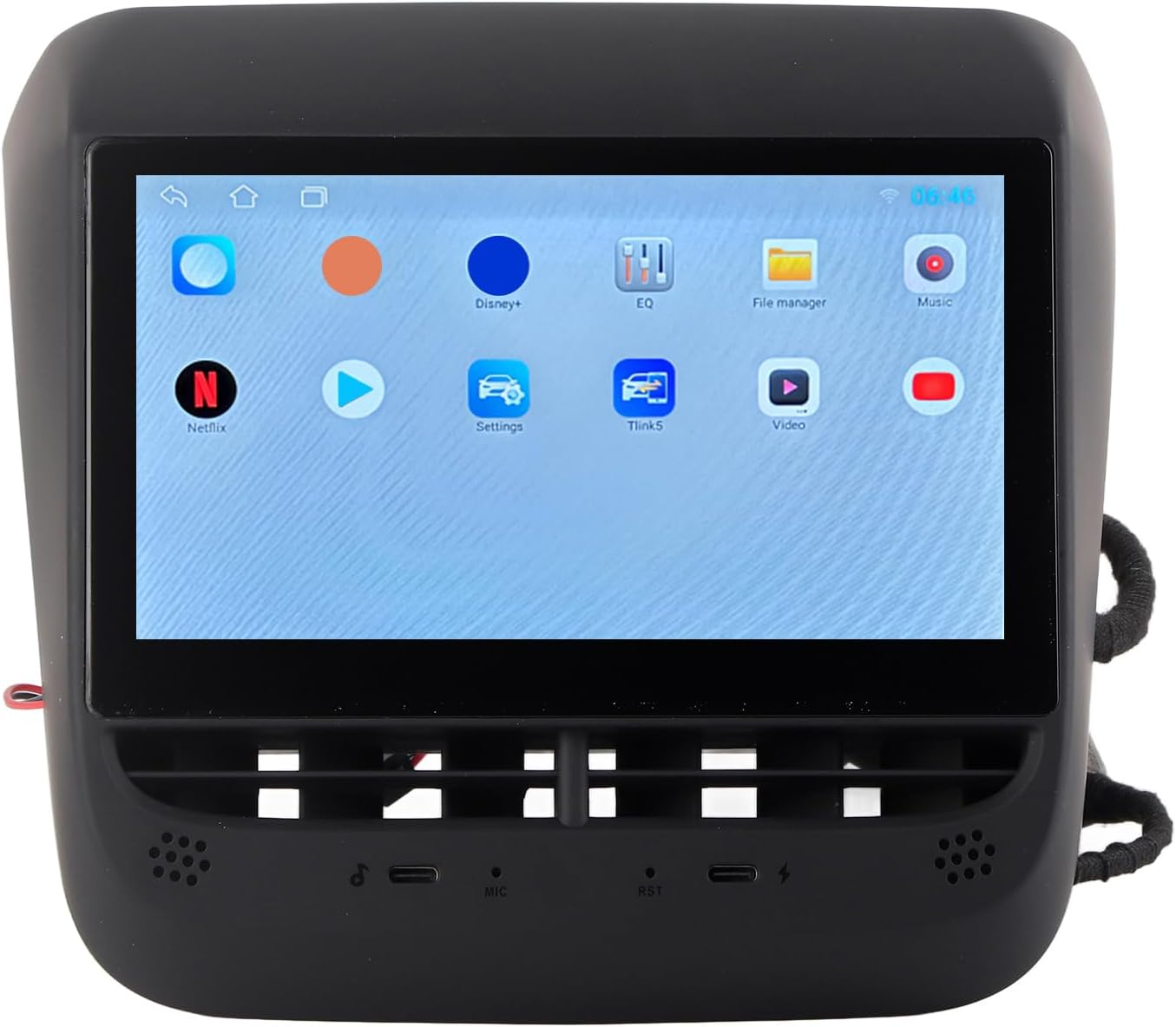 Rear Seat Display Screen, 7'' 1024X600 Touch Screen Android 12 Wifi Rear Passenger Display 32GB ROM Climate Media Control with Seat Heating and Adjustment for Tesla Y image number 5