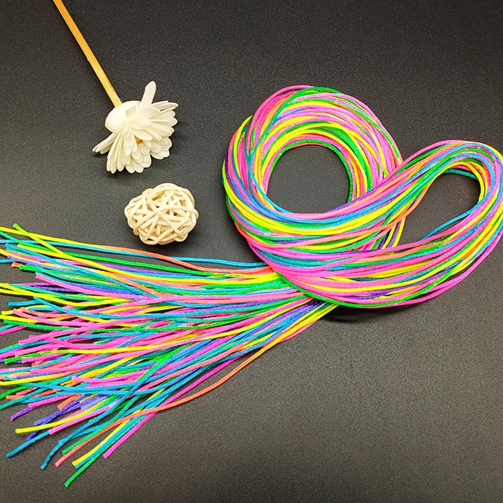 Visxcnu Pack of 40 Hair Braids Colourful Hair Wrap Cord Various Gradient Colours Hair Rope Band Rainbow Braided Hair Scrunchie for Women Girls DIY Ponytail Braids Hair Styling Accessories image number 6