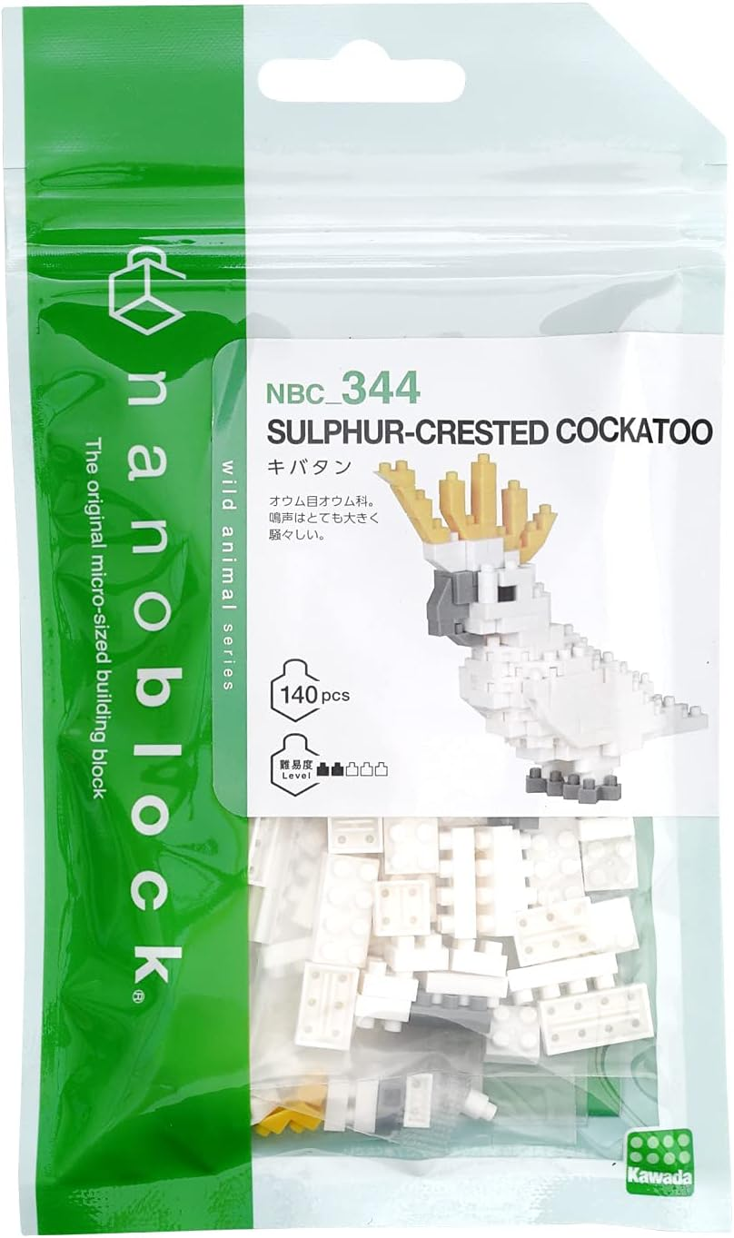 Nanoblock - Sulphur-Crested Cockatoo, Birds, Nanoblock Collection Series Building Kit, 130 image number 3