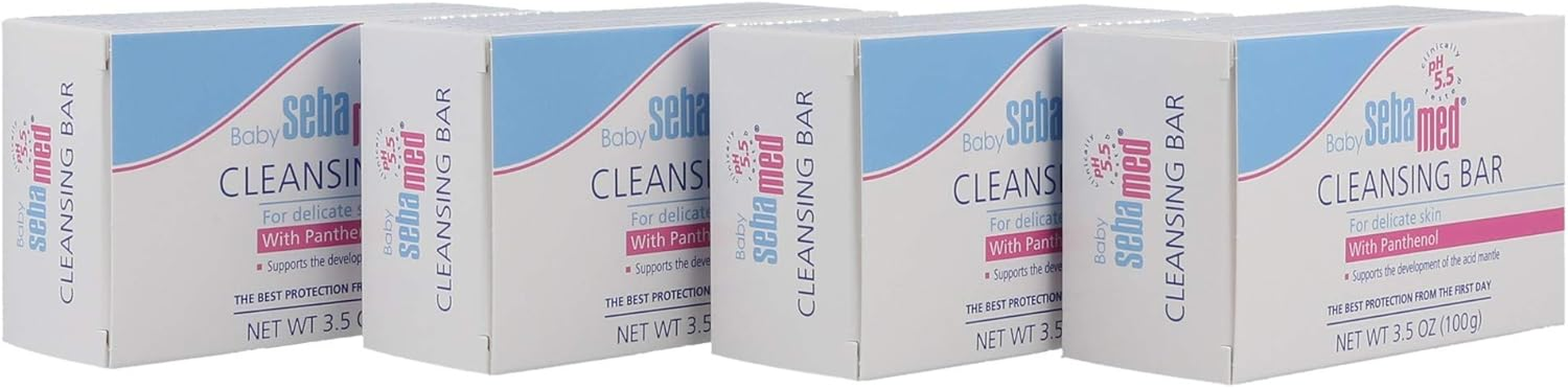 SEBAMED Baby Cleansing Bar, 3.5 Ounce Bars, Pack of 4
