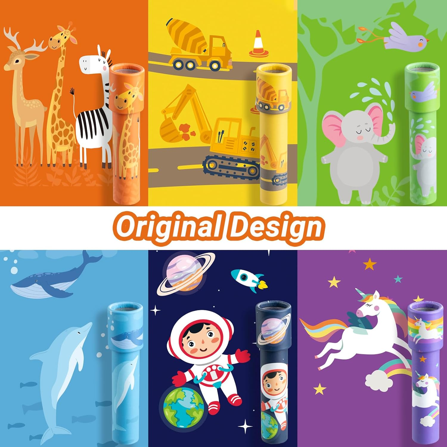 Ikeelo 12PCS Classic Kaleidoscope - Return Gifts for Kids Birthday, Retro Educational Kaleidoscopes Toy, Party Favor, Gift Bag Filler, School Carnival Prize and Stocking Fillers image number 5