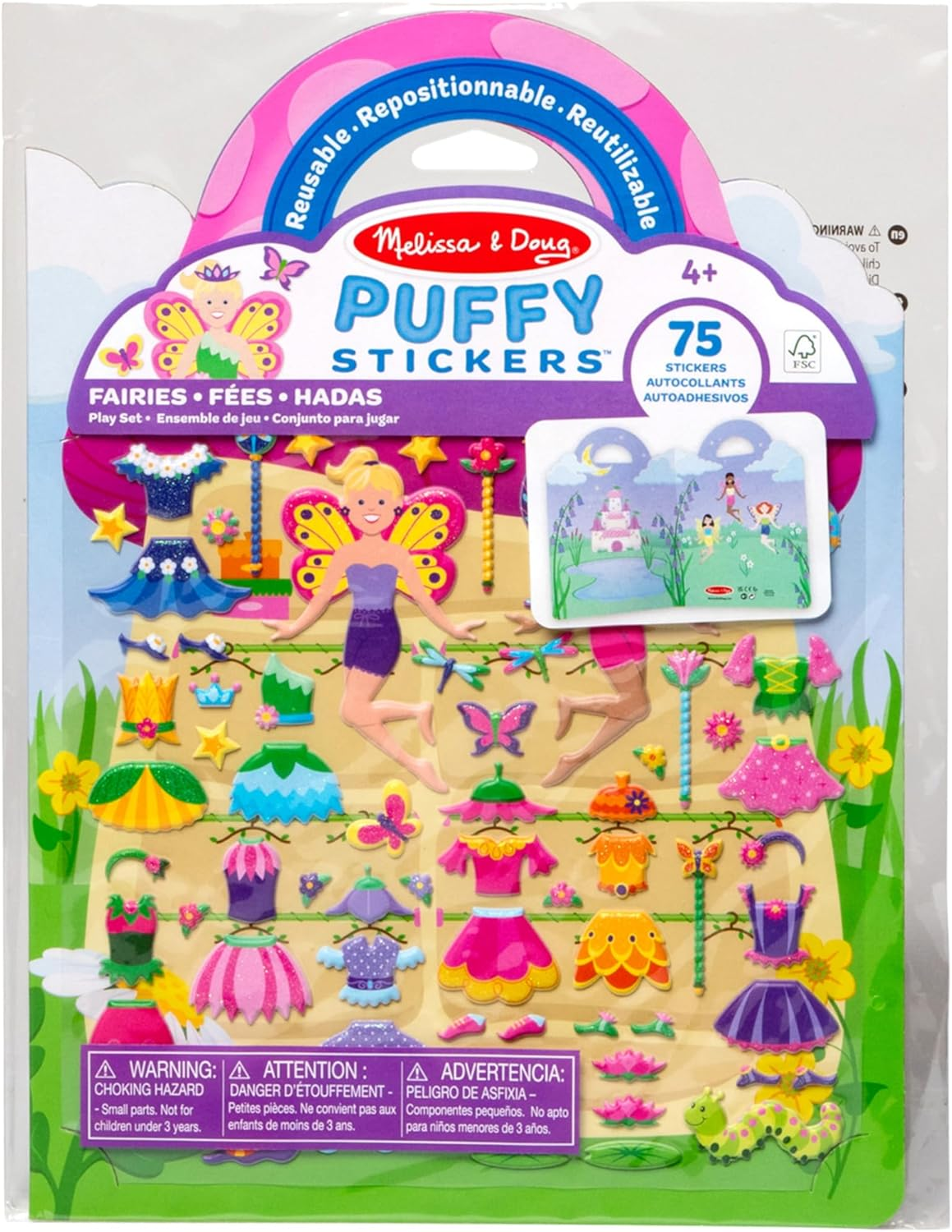 Melissa and Doug - Reusable Puffy Sticker Play Set - Fairy image number 3