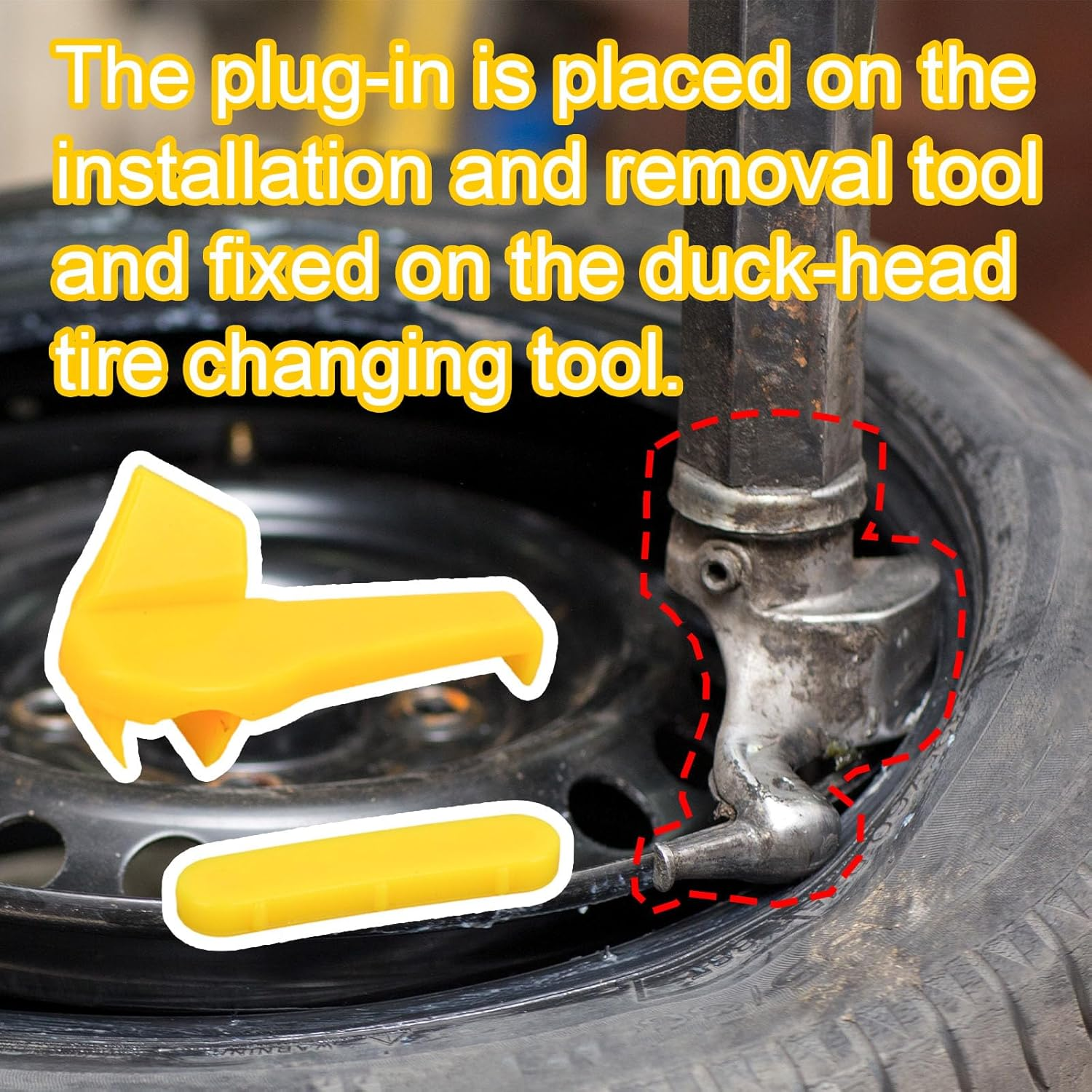 12 Sets Tire Machine Rim Protector, Tire Changer Duck Head Plastic Inserts Wheel Side Guard for Mount Demount Head Tyre Repair Tool Parts Accessories image number 4