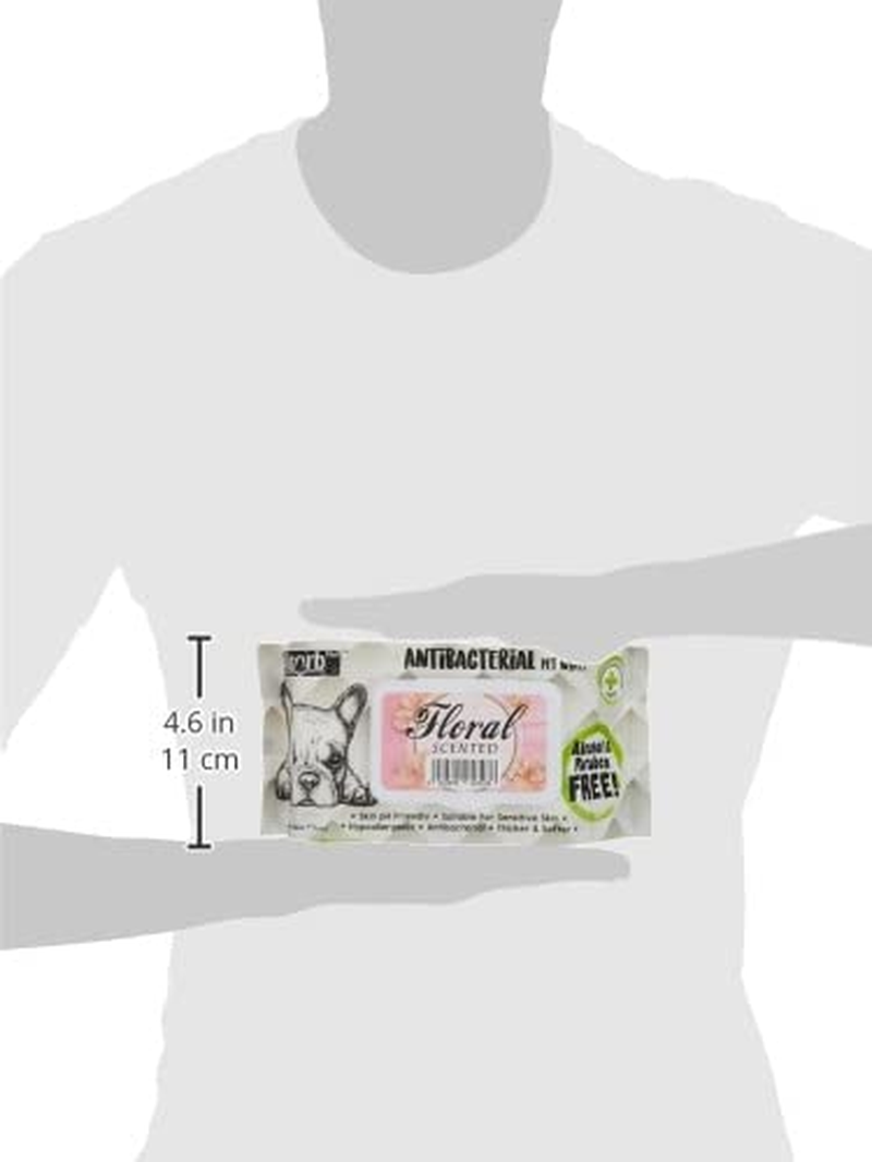 Absorb plus Antibacterial Pet Wipes 80 Sheets, Floral