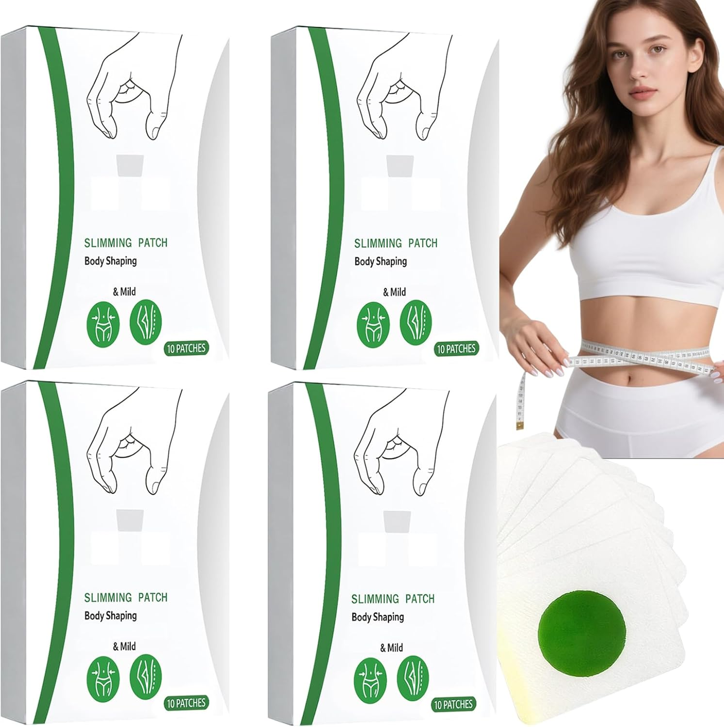 Firming Skin and Body Shaping Care Patch, Body Shaping Patch, Weightless Support Patches, Slimming Breathable Tightening Body, Slimming Patches for Abdomen, Firm & Shaping for Adults Women Men (6Pcs)