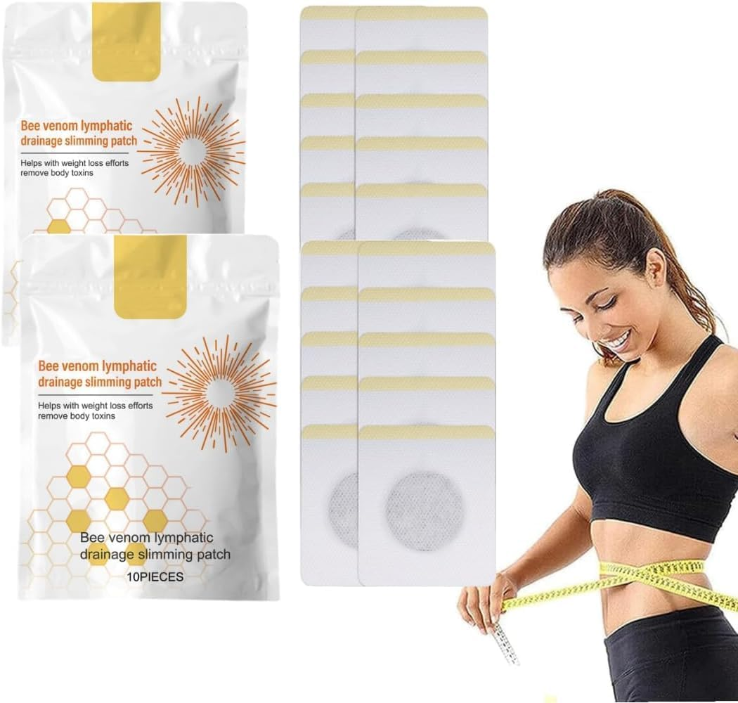 Bee Venom Slimming Patches, Bee Venom Lymphatic Drainage Slimming Patches for Women & Men 20Pcs image number 4