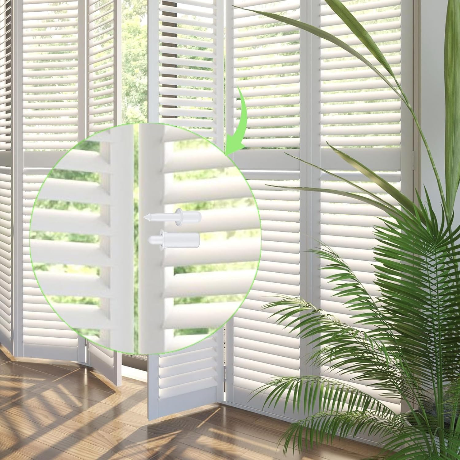 IONPSHG 125 Pcs Louvers Repair Pins Kit with 15 Springs, Plantation Shutter Parts for Movable Blade Repair, Spring Loaded Replacement Pins, Window Tools Supplies