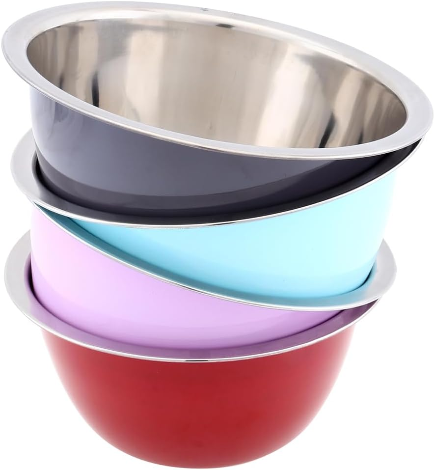 [4PCE] Pet Basic Stainless Steel Dog Bowl, Elegant Dining for Your Furry Friend, Durable and Stylish Dish for Dogs image number 2
