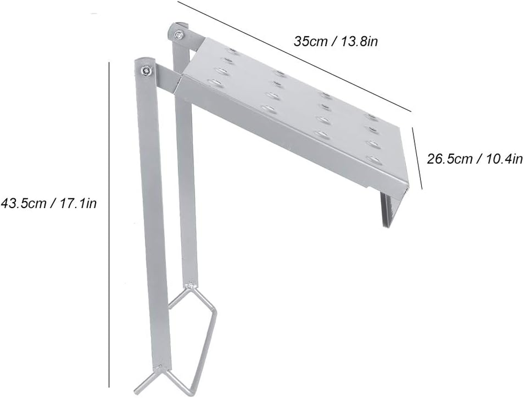 Fdit Heavy Duty Ladder, Work Platform Ladder Stand Accessory with Nonslip Texture and Galvanized round Steel for Small Stepladder 150Kg Load Capacity image number 6
