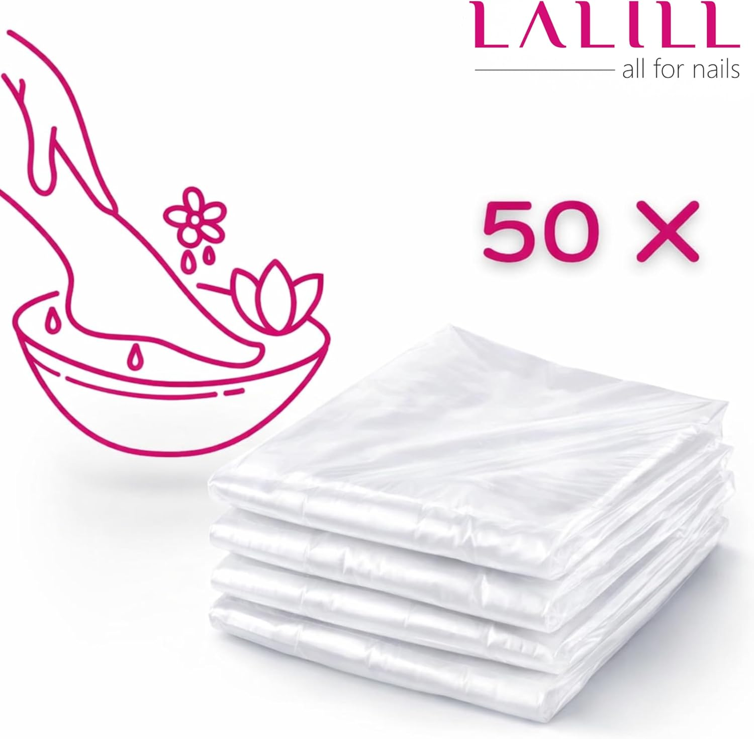 LALILL Disposable Bags for Foot Bathtub, Pack of 50, Hygienic Foot Care for Pedicures, Foot Bath Protectors, Bags Suitable for Spa, Podology image number 5