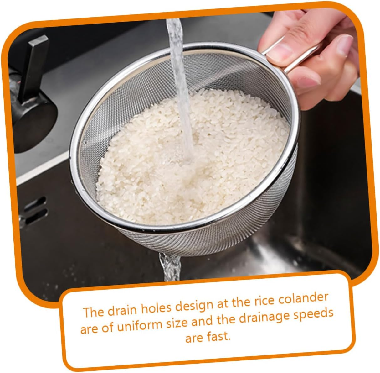 1 Set Stainless Steel Mixing Bowls Metal Mixing Bowls Metal Colander Salad Mixing Bowls Food Strainer Stainless Steel Colander Rice Colander Steel Strainer Sieve Small Water Filter