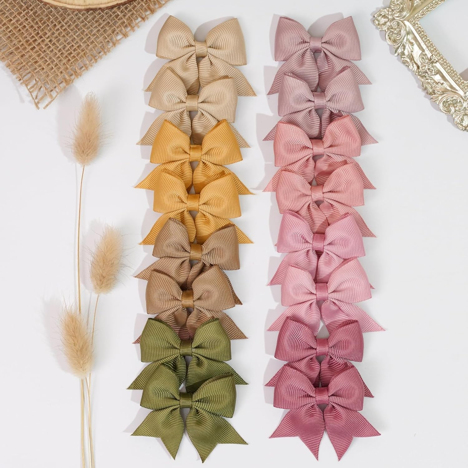 JOYOYO Pack of 60 Hair Clips and Hair Bows for Baby Girls, 2.4 Inch Bows for Toddlers image number 3