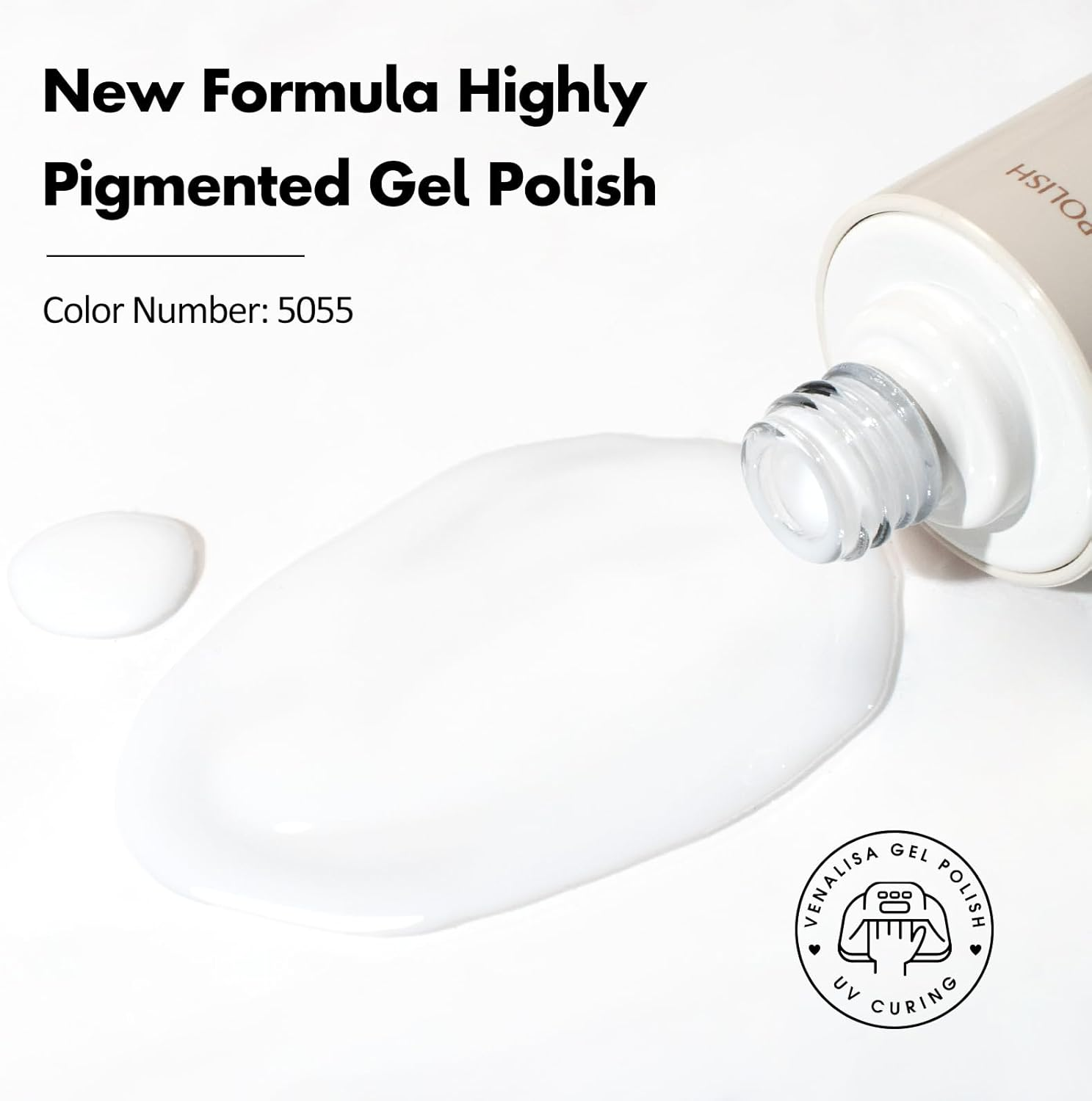 VENALISA Milky White Gel Nail Polish 1 Pcs 10ML Soak off UV Gel Salon Manicure DIY at Home image number 3