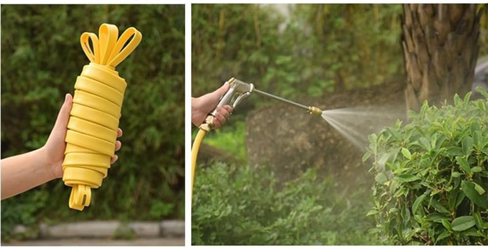 Garden Hose Nozzle with Foam Kettle and 10M Hose, 3/4 Extra-Strong Solid Brass Connectors for Garden Hose, for Watering Plants,Lawn& Garden,Washing Cars,Cleaning,Showering Pets & Outdoor Fun image number 1