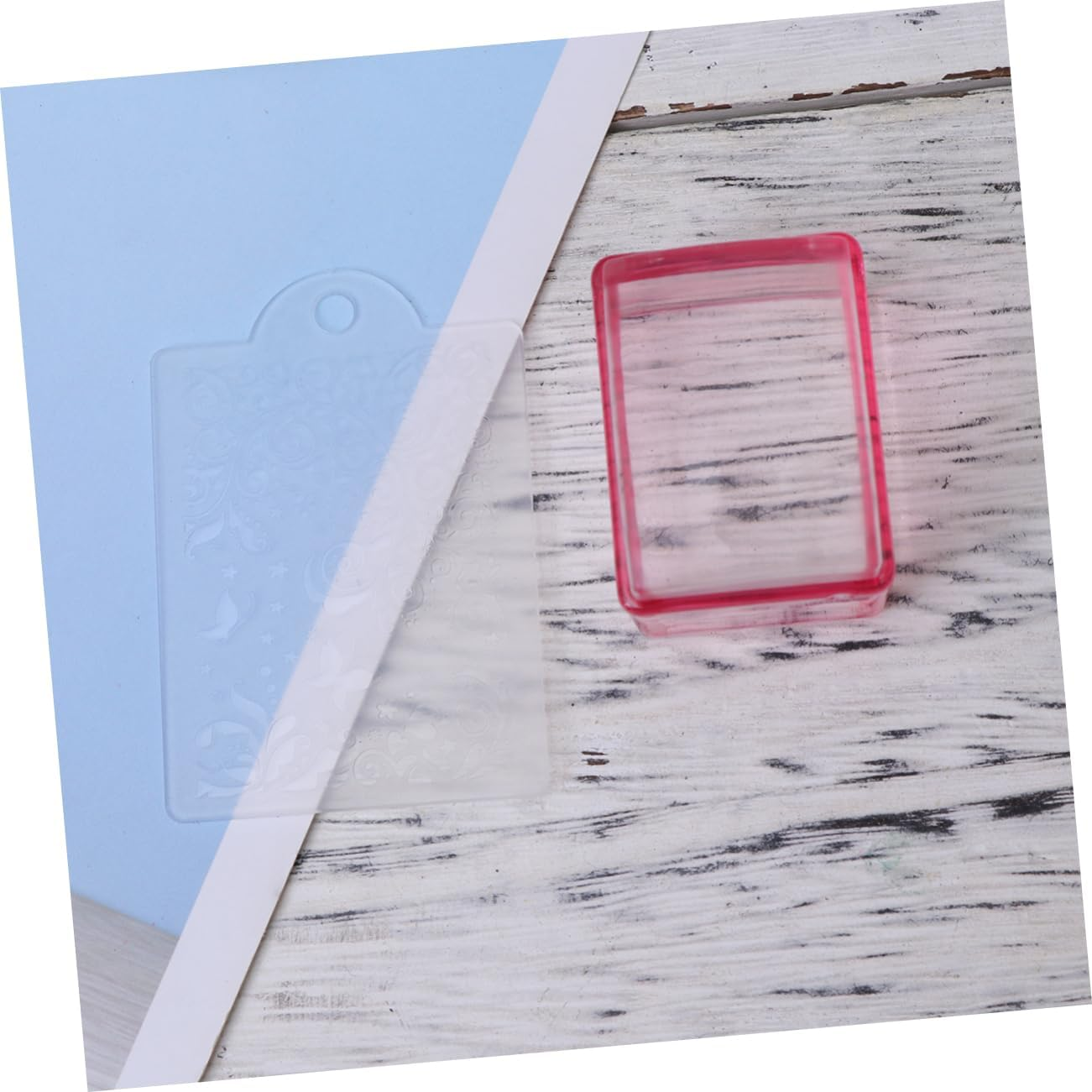 ELAYARD Silicone Nail Stamper Kit for Diy Manicure Red Rectangle Nail Art Stamping Tool for Home and Salon Use image number 4