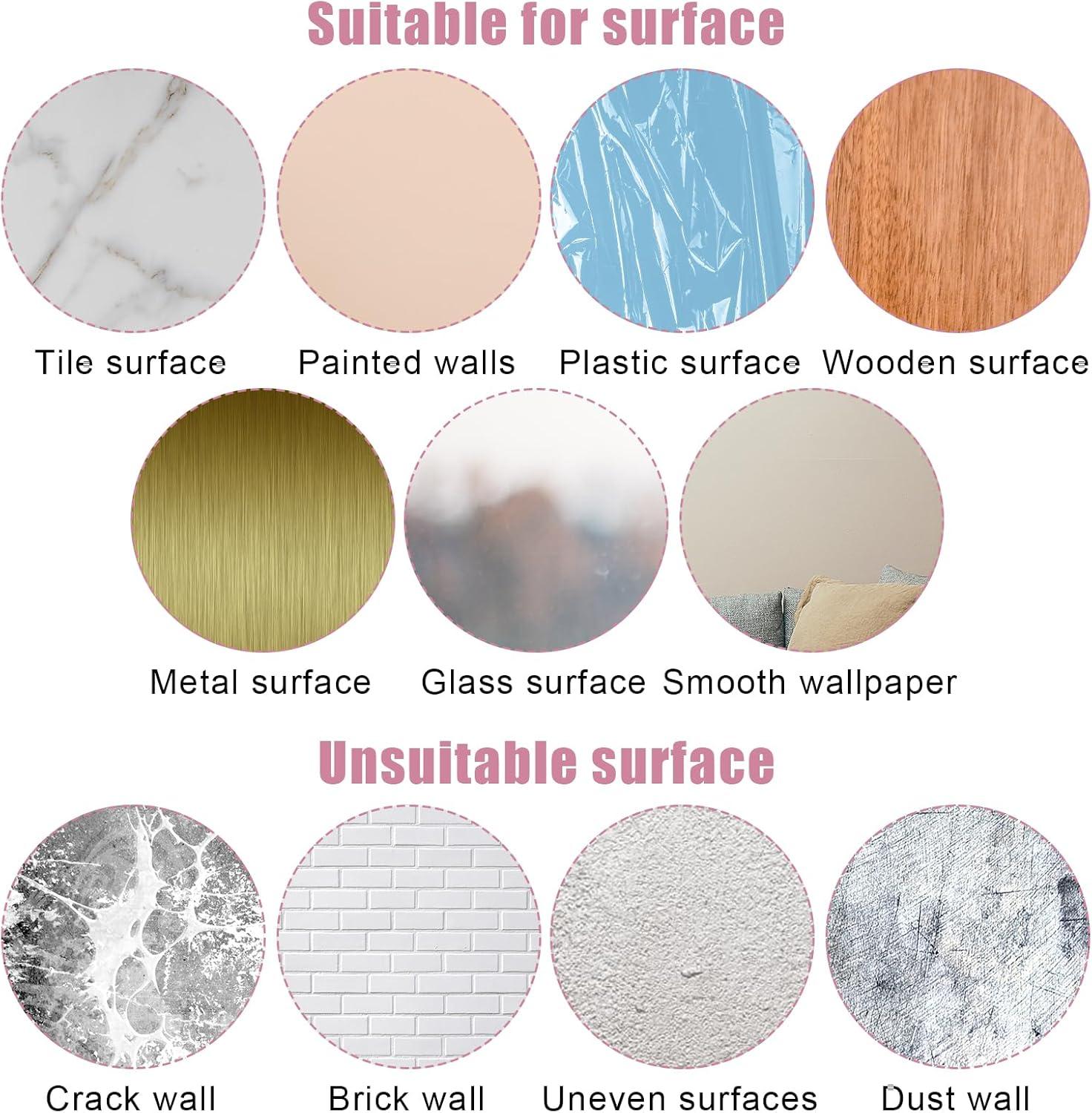 Clouds and Stars Wall Stickers, Pink Removable Wall Mural Stickers Cloud Wallpaper Stick and Peel Vinyl Wall Art Decals for Kids Baby Nursery Bedroom Living Room Home Decor Gift image number 1