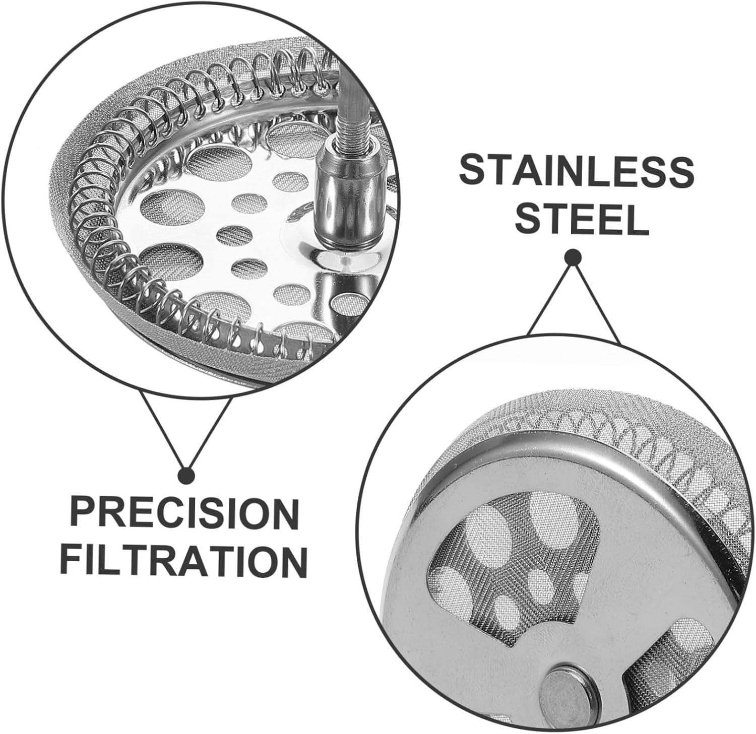 ULTECHNOVO Coffee Maker Filter Parts Stainless Steel Mesh Handle Tapered Basket for Espresso Spare image number 6