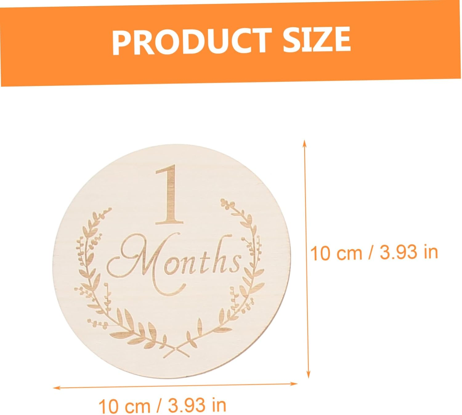 JEWEDECO 13Pcs Monthly Cards Wooden Slices Photo Props Natural Discs for Newborn Milestone Photography Durable Lightweight Commemorative Decoration image number 2