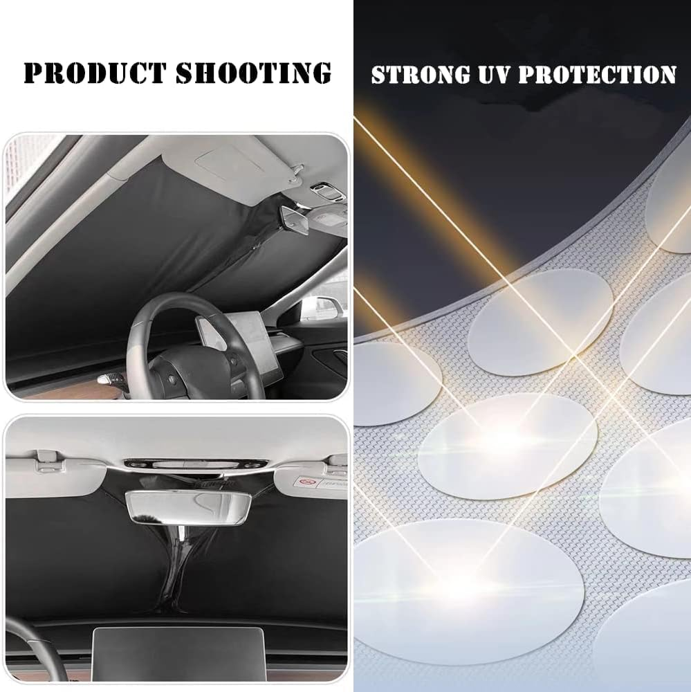 Windshield Sun Shade Fit for Subaru XV Crosstrek 2018-2023 Foldable 240 T Car Front Window Sunshade Accessories Sun Visor Protector Reflective Cover Block UV Rays & Sun Heat