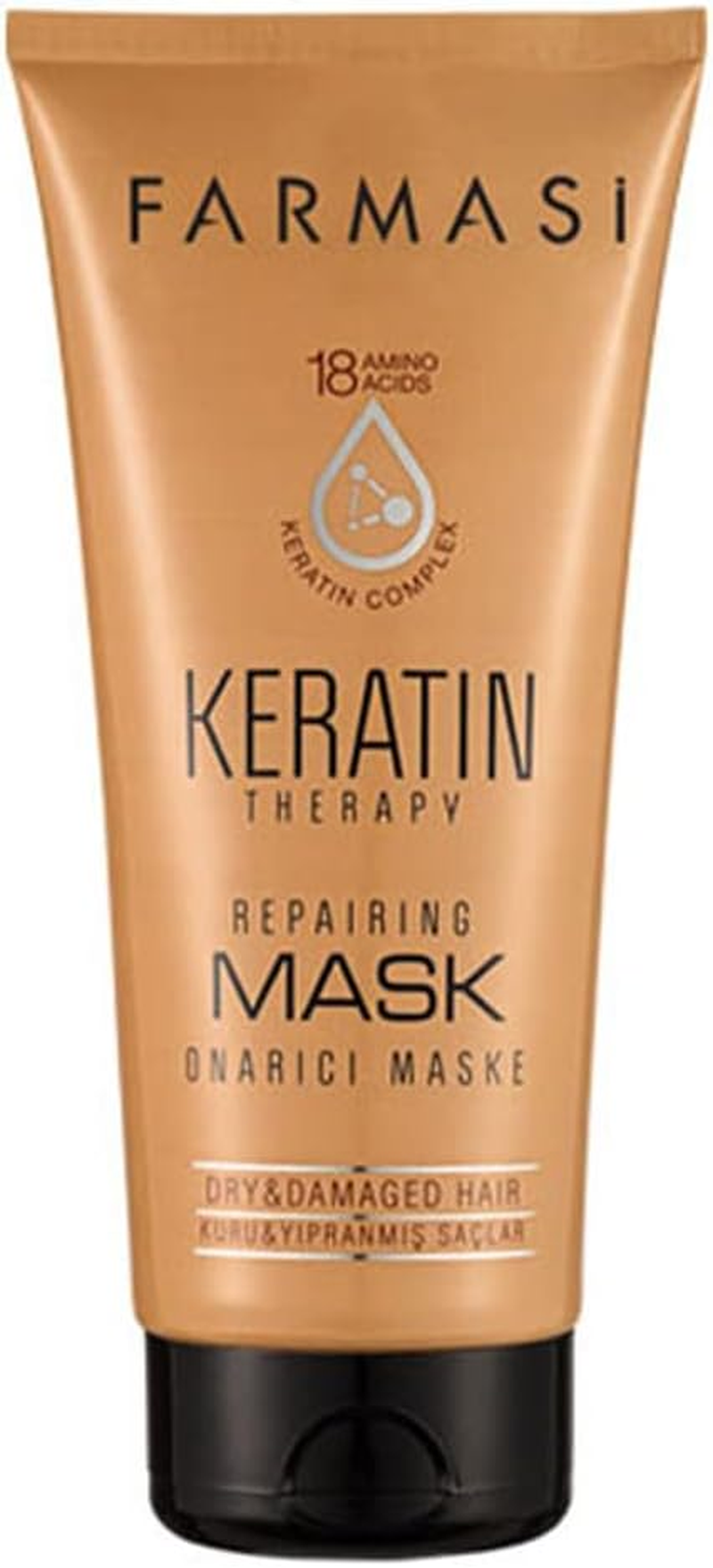 FARMASI Professional Keratin Therapy Repairing Hair Mask, Dry Damaged Color Treated Hair Restore, All Hair Types 6.7 Fl. Oz / 200 Ml image number 1