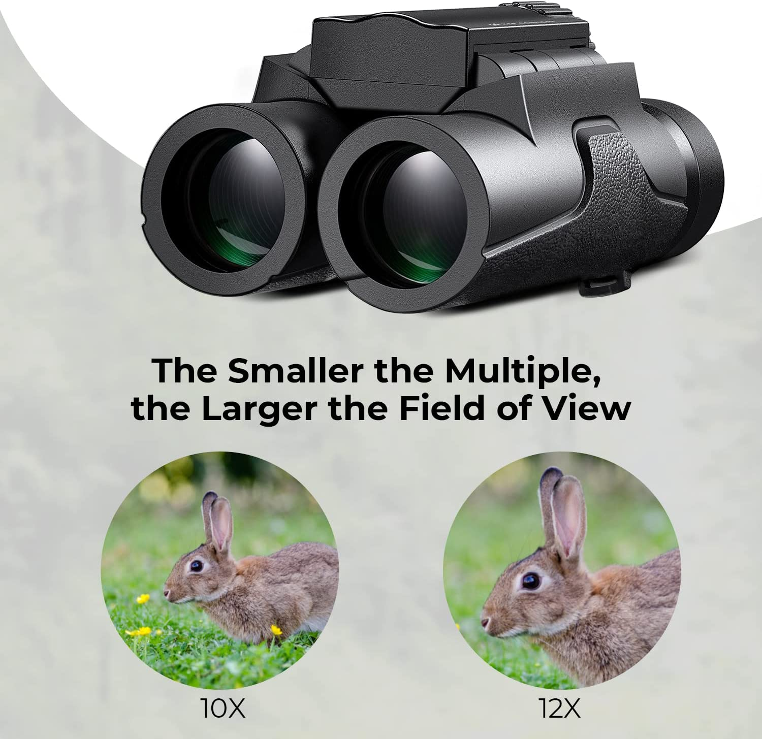 K&F Concept 10 X 25 Compact Binoculars for Children and Adults, BAK4 Prism + FMC Broadband Green Film for Bird Watching, Outdoor Adventure, Show and Concert image number 4