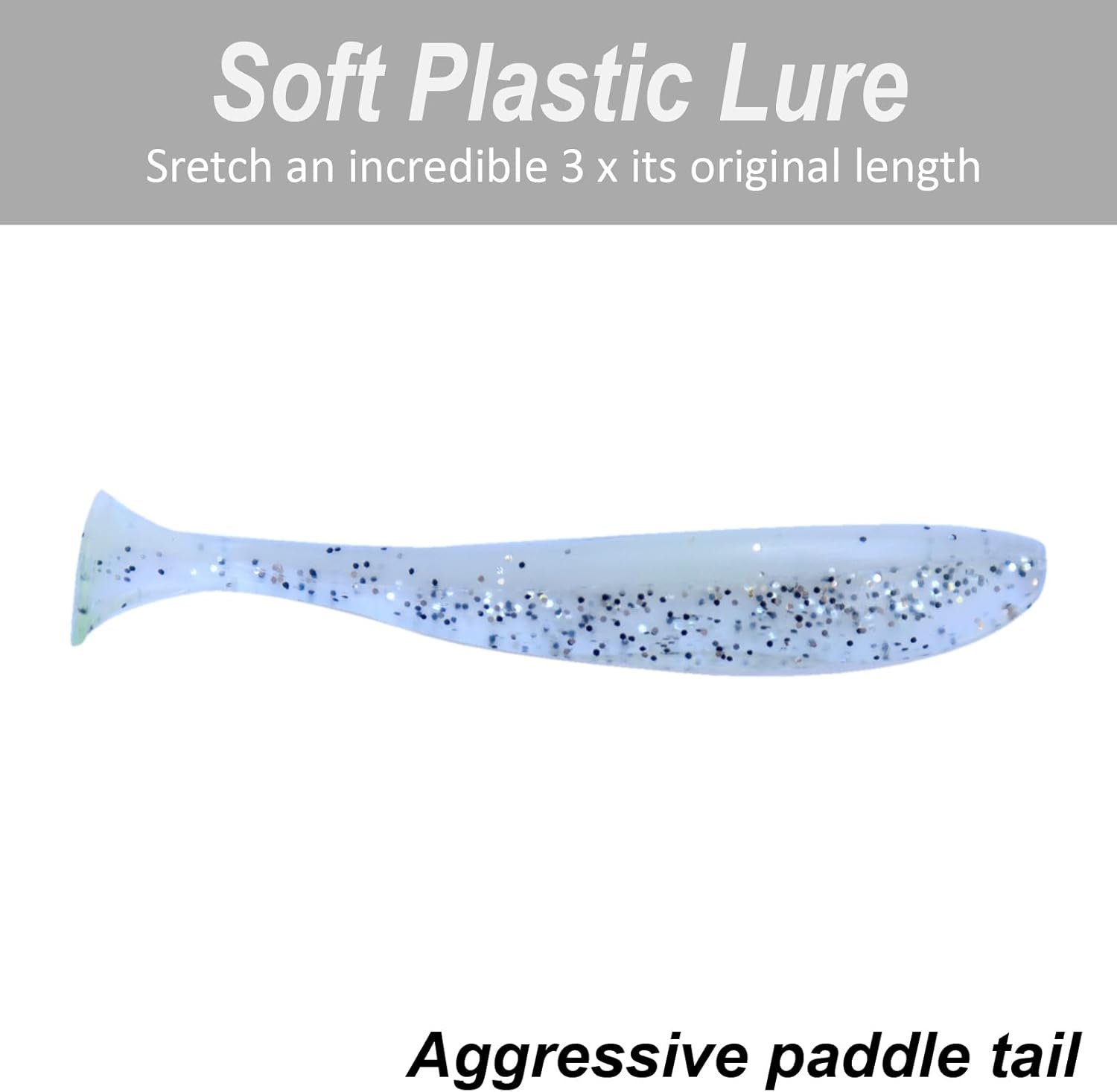 Soft Plastic Lures Bait Great for Sinker Hook Saltwater Fishing Freshwater Reef Paddle Tail Swimbait Fishing image number 5