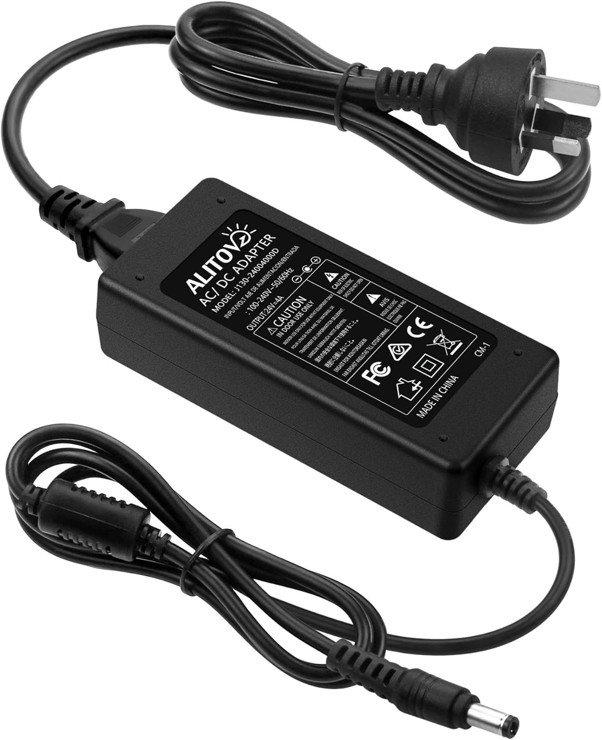 ALITOVE 24V Power Supply 4A 96W AC/DC Adapter 220-240V AC to DC 24 Volt Converter 4Amp 3.75A 3.5A 3.3A 3.2A Transformer 5.5X2.5Mm for LED Strip CCTV Camera LCD Monitor Massage Chair（Au Plug） image number 3