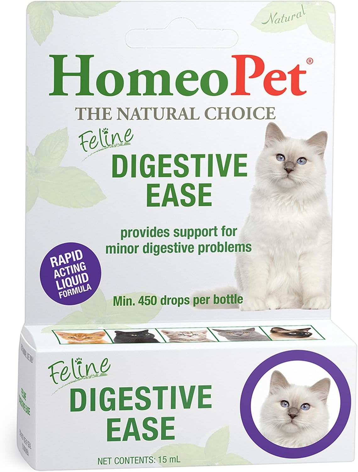 Homeopet Feline Digestive Ease 15 Ml - for Minor Digestive Upsets in Cats to Aid with Regurgitation, Throwing Up, Unsettled Stomach, Nausea, Runny Tummy & Digestive Issues. Safe Natural Vet Formula image number 3