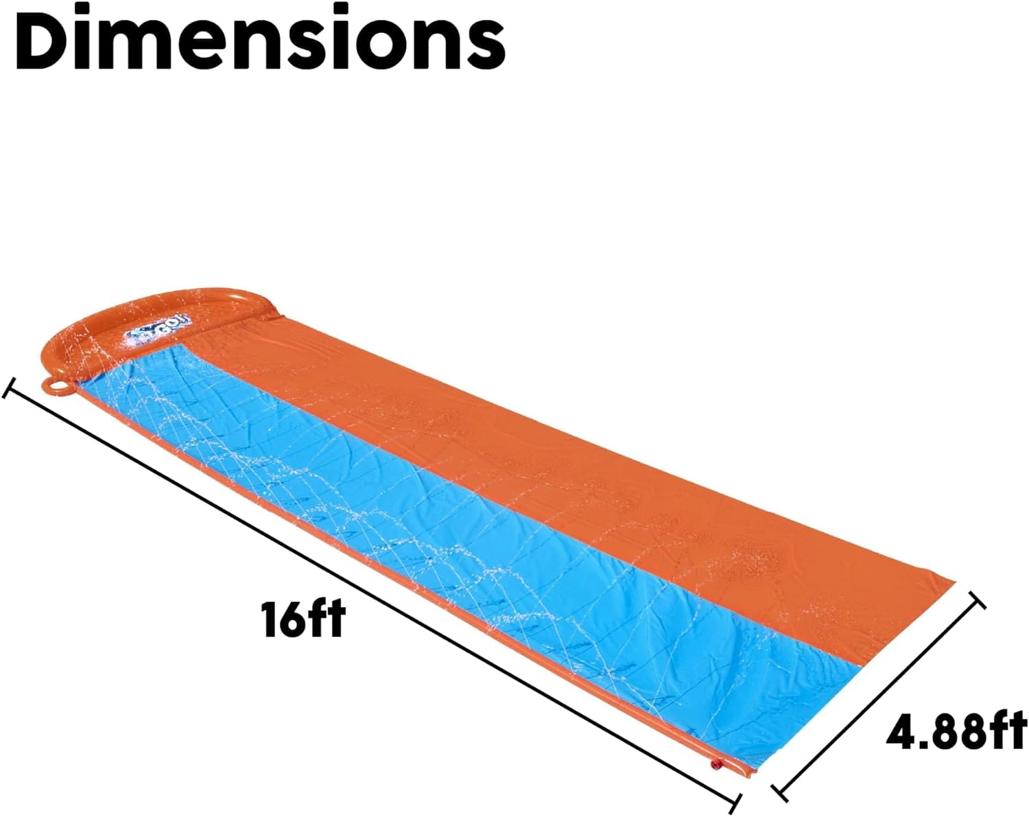 Bestway Double Water Slide 4.88 M, Inflatable Backyard Water Slide