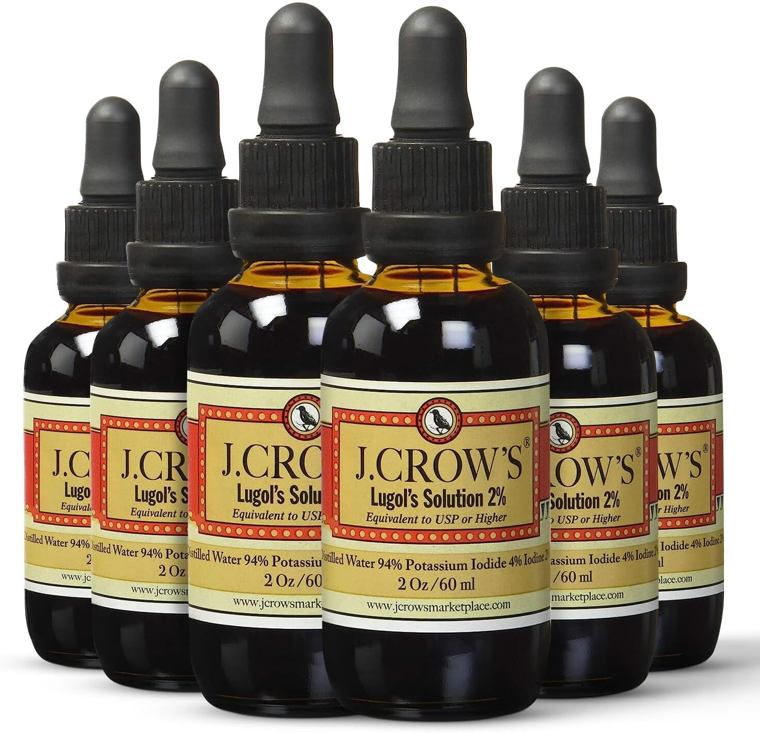J.CROW'S&reg; Lugol'S Solution of Iodine 2% 2 Oz Three Pack (3 Bottles) image number 6