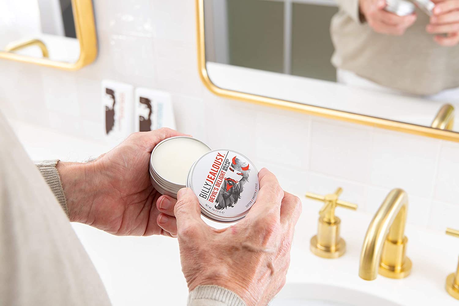 Devils Delight Beard Balm by Billy Jealousy for Men - 2 Oz Balm image number 4