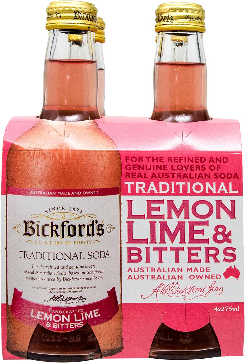 Bickford'S Lemon Lime and Bitters Traditional Soda, 4 X 2180 G, Lemon Lime and Bitters image number 4