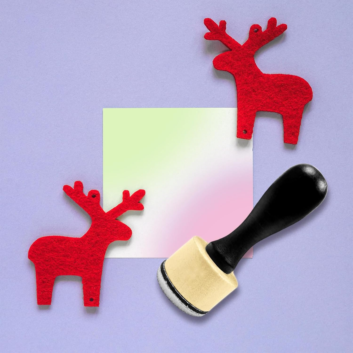 WELANE Ink Mixing Stamp Tool, 1 PCS Ink Mini Applicator Tools with 10 PCS Replacement Sponges for Distressing, Drawing, Blending