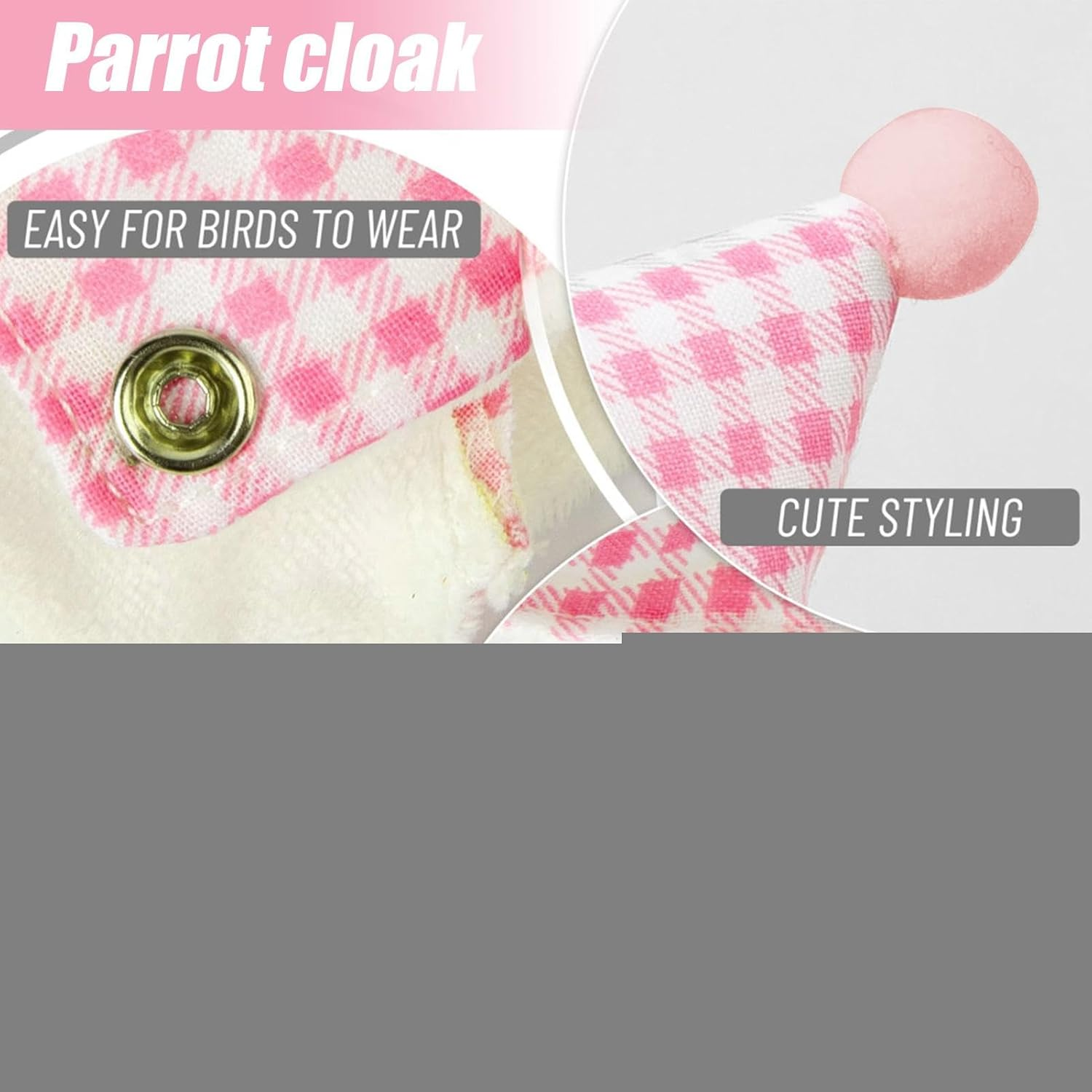 Bird Clothes for Parrots, Bird Coat, Parrot Clothes for Outdoor Winter, Reusable Cosplay Photo Prop, Bird Clothing, Washable Small Animal Clothing for Budgies, Nymphs image number 3